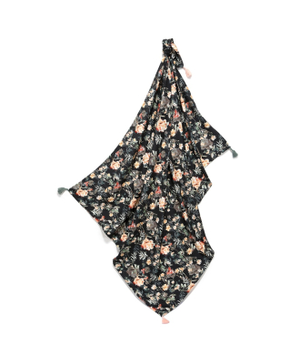Bamboo Swaddle BLOOMING BOUTIQUE NOIR